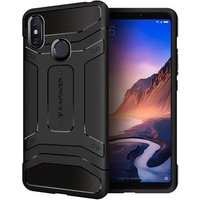 2019 KAPAVER For Xiaomi Mi Max 3 Premium Tough Rugged Solid Black ShockProof Slim Armor Back Cover Case