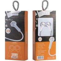 Free sample Auriculars candy color wire headphone stereo headset with long wire earphones with microphone