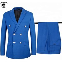 Royal Blue Double Breasted Two Piece Suit