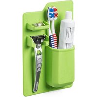 1pcs Silicone Bathroom Organizer Toiletries Toothbrush Razor Holder Bathroom Organiser Decor For Bathroom Mirror Shower 3 colors