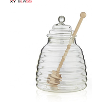 Bee Shaped Borosilicate Glass Honey Jar