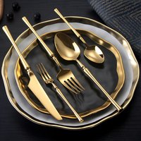 Golden Cutlery Set Home or Restaurant Use