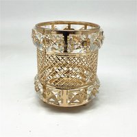 Rose Gold Glass Desktop Makeup Brush Holder