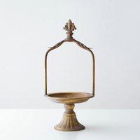 Retro and make old decorative plate metal jewelry tray for sweetmeats or candles