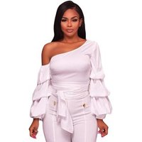 Asymmetric One Shoulder Summer Blouse