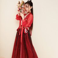 Ancient Chinese Traditional Costume Tang Qing Dynasty Guzheng Performance Clothes Fairy Set Princess Dynasty China Hanfu DWY1329