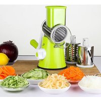 Manual Rotary Vegetable Slicer 3 Stainless Steel Blades