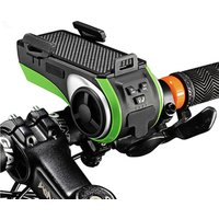 ROCKBROS 5 In 1 Double LED Bicycle Light Audio MP3 Player Speaker+Charging Power Bank+Ring Bell+Bicycle Phone Holder