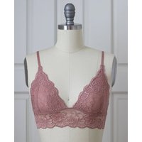 Scalloped Sheer Floral Lace Bralette