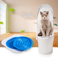 Hot Sale kitten Cat Toilet Trainer To Use Human Pet potty Toilet Train Seat System Cat Toilet Training Kit