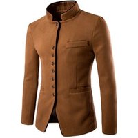 fashion woolen man winter long sleeve jacket coat