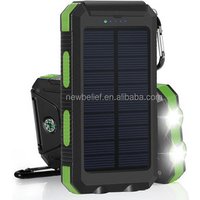 IP67 IPX6 Waterproof Solar Power Bank 20000mah Solar charger waterproof 10000mah 8000mah power bank portable for cell