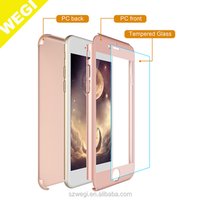 Perfect fit 360 Degree All-around Ultra Thin Full Body Coverage + Tempered Glass Screen for iphone case