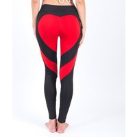 Contrast Heart Shape Push Up Butt Lift Yoga Pants