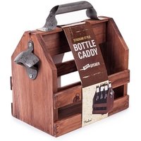 Wooden Beer Bottle Carrier Fathers Day