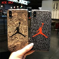 KEFO Jordan Silicone Slim Back Cover For Iphone X 10 8 Plus NBA Phone Case Coque For iPhone XS max Shell Bags