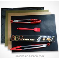 manaufactur BBQ tools set teflon grill mat and silicone brush, silicone clip, meat shredder claw and silicone glove