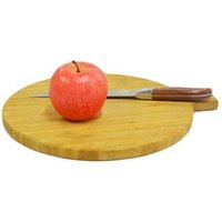 Warm Home Designs Extra Large End Grain Premium Round Bamboo Cheese Board Cutting Charcuterie Board