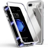 For iPhone 7/8 Magnetic Adsorption Case Metal Frame Tempered Glass Back Magnet Case for iPhone 7Plus/8Plus