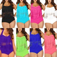 Retro High Waist Braided Fringe Bikini Top