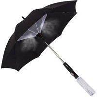 Umbrella with fan fresh breeze Works dual against rain UV anti uv sun cool fan umbrella with spray