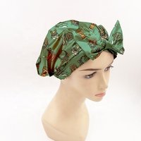 Non Slip Silicone Rubber Grip Custom Waterproof Silk Satin Bouffant Long Hair Woman Shampoo Waterless Shower Cap with Elastic