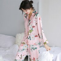 Silk Sleepwear Full Pyjamas 3D Floral Design