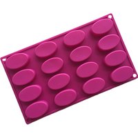 16 Cavity Oval Silicone Soap Making Mould