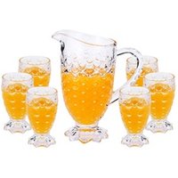 Wholesale High Quality water jug drinking cup set teapot China Tea pot glass Set