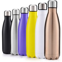 Matte Bright Stainless Steel Thermos Bottle