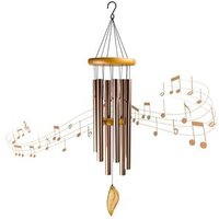 Wind Chimes Outdoor,36" Memorial Wind Chimes Amazing with 6 Metal Tubes Great as Gift Metal Wind Chimes