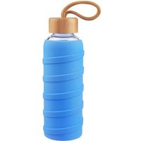 Clear Borosilicate Glass Drink Bottle Silicone Sleeve