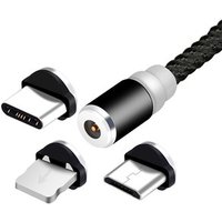 Wholesale OEM Multi Fast 3 in 1 Cell Phone Magnetic Led Usb Charger Charging Data Cable