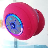 2018 hot LED light waterproof Blue tooth speaker with TF card and silicone sucker