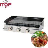 3 Burner Stainless Steel Gas Plancha Griddle