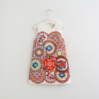 Geometric Circle Print Vest Skirt