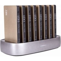 Shenzhen wst oem restaurant library cafe 8 in 1 shared power bank with cable , powerbank docking station