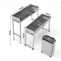 Charcoal Grill BBQ Smoker Grill Outdoor Barbecue Grill With Trolley Height Adjustable Bowl