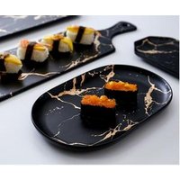 Lekoch Marble Stripe Ceramic Pizza Plate