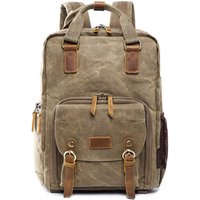 Casual waxed waterproof canvas backpack for professional photographer camera bag
