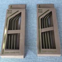 New portable lightweight good reputation reusable metal cocktail straws