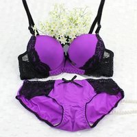 Sports Padded Push Up Bra Panties Set