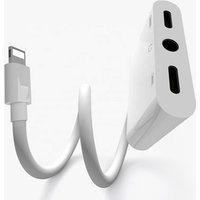 IOS 10.3 11.2 Dual 8pin 3.5mm Headphone Jack Adapter Splitter Converter for iPhone 8,8Plus,X