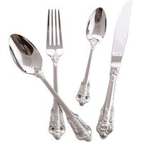 High-grade European style Embossed Wedding Gold Silverware Stainless Steel Cutlery Sets Gold Plated Flatware
