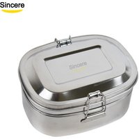 Nice Quality And Cheap Stainless Steel Bento Lunch Box 2 tier with lock