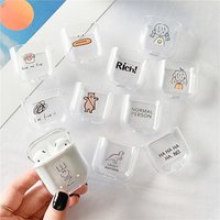 Protective case for airpods 2 cover cute transparent wireless earphone case For apple airpods case Hard PC earphone covers
