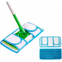 Set 2 Reusable Microfiber Mop Head Pads