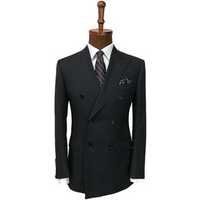 Bespoke 100% Wool Dark Grey Business Blazer