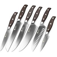 6 pcs high quality German 1.4116 stainless steel kitchen knife set