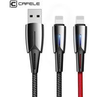 CAFELE nylon usb cable for iPhone X Xs Max Xr automatically power off cables 2.0a charging data cable for IOS 11